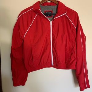 Red Abercrombie Track Jacket